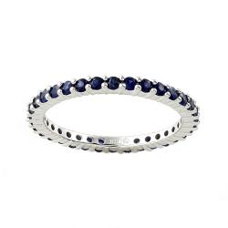 10k White Gold Blue Sapphire Eternity Band