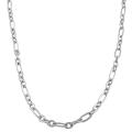 14k White Gold 18-inch Alternate Link Charm Necklace