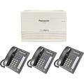 Panasonic KX-TA824 Telephone System and KX-T7731 Black Telephones (Set of 3)
