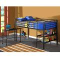 Sunset Black Twin Loft Bed and Desk