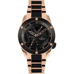 Jacques Lemans Men's Liverpool GMT Rose Gold IP/ Ceramic Watch