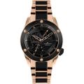Jacques Lemans Men's Liverpool GMT Rose Gold IP/ Ceramic Watch