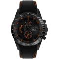 Jacques Lemans Men's Liverpool Black Leather Chronograph Watch