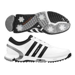 Adidas Men's Traxion Lite FM White/ Black Golf Shoes