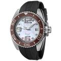 Invicta Women's Angel Crystal White MOP Dial Dark Grey Rubber Watch