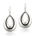 Stainless Steel Oval Dangle Earrings