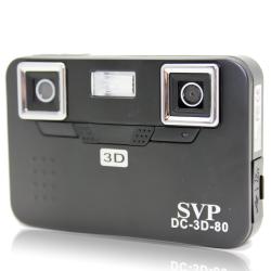 SVP DC-3D-80 Black 3D Digital Camera with 8GB SD Card