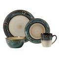 Beneficial data on abstract Asian Pfaltzgraff Flora Teal 16-piece Dinnerware Set