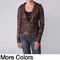 Ci Sono by Journee Junior's Faux Leather Hooded Jacket