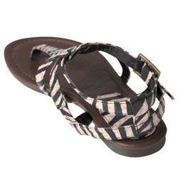 Journee Collection Girl's 'Trish-2s' Zebra T-strap Sandals