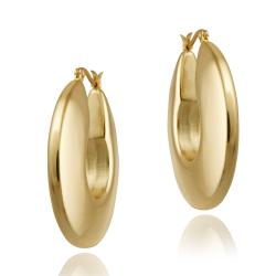 18k Gold over Stainless Steel Circle Hoop Earrings
