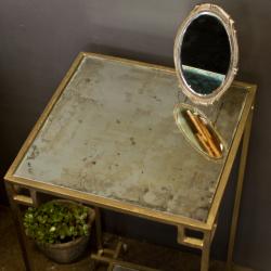 Steel Cubist Brass Display Table (India)