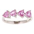 Dyach 14k White Gold Pink Sapphire Fashion Ring