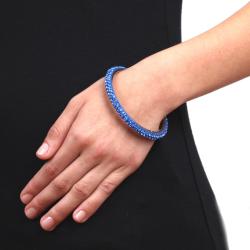 NEXTE Jewelry Silvertone Blue Rhinestone Zecchino Bracelet