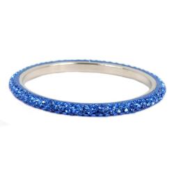 NEXTE Jewelry Silvertone Blue Rhinestone Zecchino Bracelet