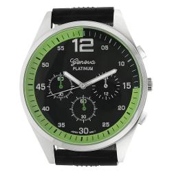 Geneva Platinum Men's Chronograph-style Silicone Watch