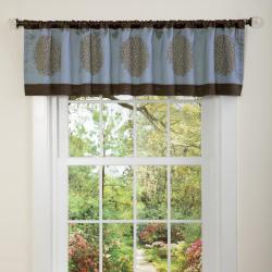 Lush Decor Blue/ Chocolate Sandra Valance