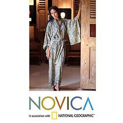 Women's Rayon 'Relax' Batik Robe (Indonesia)