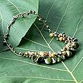 Stainless Steel 'Leaf Doctrine' Pearl Necklace (3-10 mm) (Thailand)