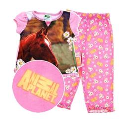 Animal Planet Girl's 3-Piece Horse Pajama Set