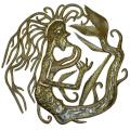 Convenient hint on Art abstract Oil Recycled Oil Drum Ethnic Spirit Mermaid Wall Art (Haiti)