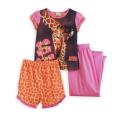 Animal Planet Girl's 3-piece Giraffe Pajama Set