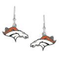 Silvertone Denver Broncos Dangle Earrings