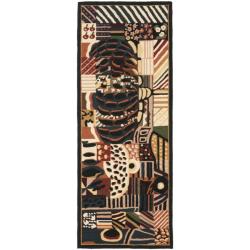 Hand-hooked Chelsea Deco Multi Wool Rug (2'6 x 6')