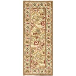 Hand-hooked Chelsea Eden Multi/ Brown Wool Rug (2'6 x 10')