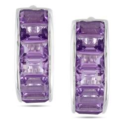 Sterling Silver Purple Amethyst Earrings
