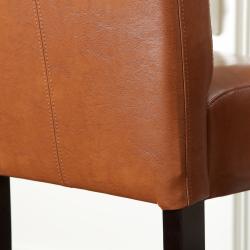 Hazlenut Leather Bar Stools (Set of 2)