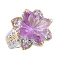 Michael Valitutti Two-tone Amethyst and Pink Sapphire Ring