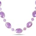 Freshwater Amethyst and White Pearl Fashion Necklace (5-5.5 mm)