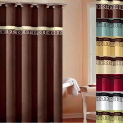 Orbit Embroidered Shower Curtain