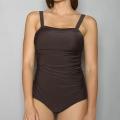 Island World Apparel One Piece Bandeau Dark Brown Swimsuit