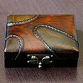 Leather 'Winding Path' Card Box (Brazil)