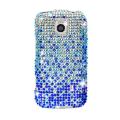 LG Optimus M & C MS690 Blue Waterfall Rhinestone Case