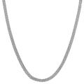14k White Gold 2.4-mm Diamond-cut Triple Stack Ball Necklace