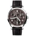 Swiss Army Men's 'Alliance' Chrono Brown Dial Leather Strap