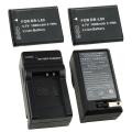 3-piece Battery/ Charger for Pentax D-Li88/ Optio H90/ P70/ P80/ W90