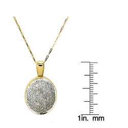 14k Yellow Gold 1ct TDW Diamond Oval Necklace (H-I, I2)
