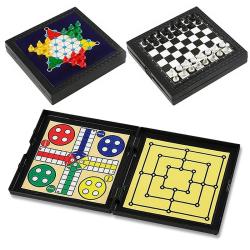 5-in-1 Mini Travel Chess Set