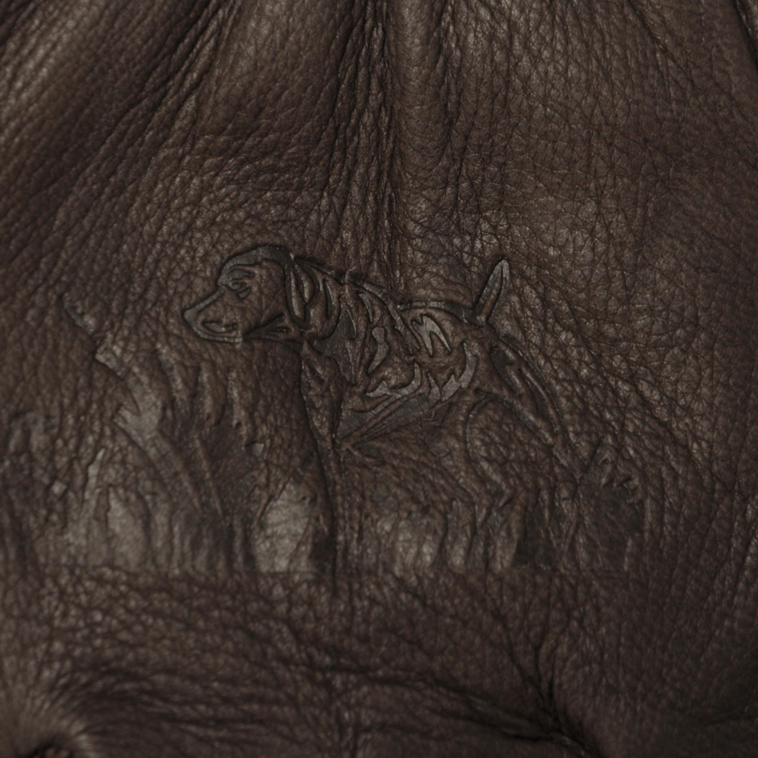 Daxx Men's Top Grain Deerskin Leather Bird Dog Wildlife Print Gloves