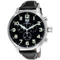 Zeno Men's 'Super Oversized' Black Face Quartz Chronograph Watch