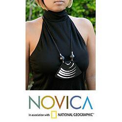 Recycled LP Vinyl Record 'Samba Symphony' Necklace (Brazil)