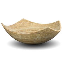 Square Edged Stone Serpeggiante Vessel Sink