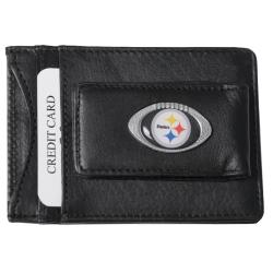 Pittsburgh Steelers Men's NFL Genuine Leather Money Clip