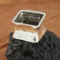 Sterling Silver Hammered Square Ring (Mexico)