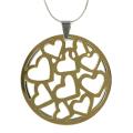 Silvertone and Goldtone Heart Necklace