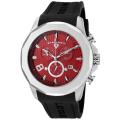 Swiss Legend Men's Monte Carlo Red Dial Black Rubber Chronograph Watch